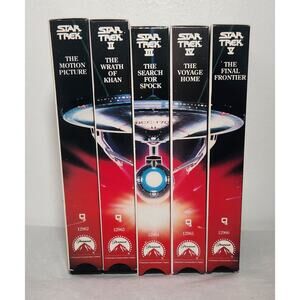 Star Trek 25th Anniversary 5 Movie VHS Box Set 12962-12966 Widescreen VG++